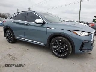 2024 Infiniti QX55 Luxe with VIN 3PCAJ5JR9RF104514, listed as a Copart auction lot 80583134 with 14,511 mi miles and Salvage Title. Bid and sale history available at DreamBid. Image 4.