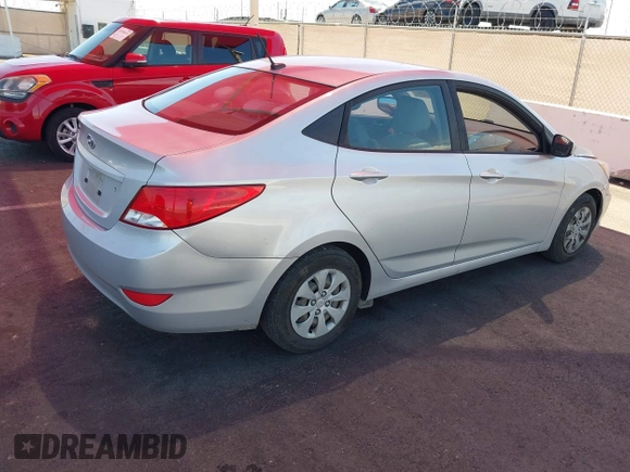 2017 Hyundai Accent SE with VIN KMHCT4AE5HU236813, listed as a IAAI auction lot 42125146 with 140,275 mi miles and . Bid and sale history available at carsss.com. Image 4.