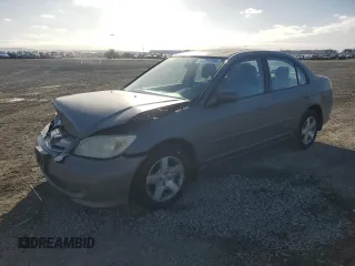 2004 Honda Civic EX with VIN 2HGES26844H644418, listed as a Copart auction lot 44597745 with 96,110 mi miles and Salvage Title. Bid and sale history available at carsss.com. Image 1.