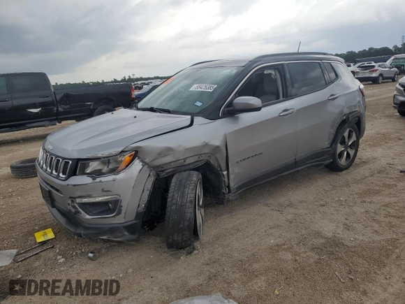 2018 Jeep Compass Latitude with VIN 3C4NJCBBXJT105930, listed as a Copart auction lot 55425385 with 177,007 mi miles and Salvage title. Bid and sale history available at DreamBid. Image 1.