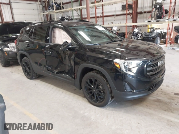 2019 GMC Terrain SLE with VIN 3GKALTEV3KL301938, listed as a IAAI auction lot 41889665 with 77,191 mi miles. Bid and sale history available at carsss.com. Image 1.