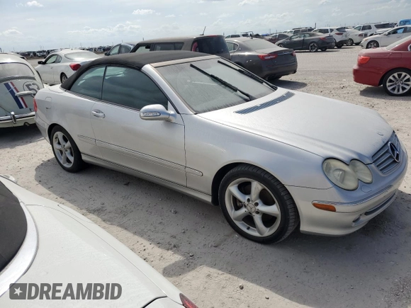 2005 Mercedes-Benz CLK-Class 3.2L with VIN WDBTK65J55F129432, listed as a Copart auction lot 74491374 with 0 mi miles and Non Repairable. Bid and sale history available at carsss.com. Image 4.