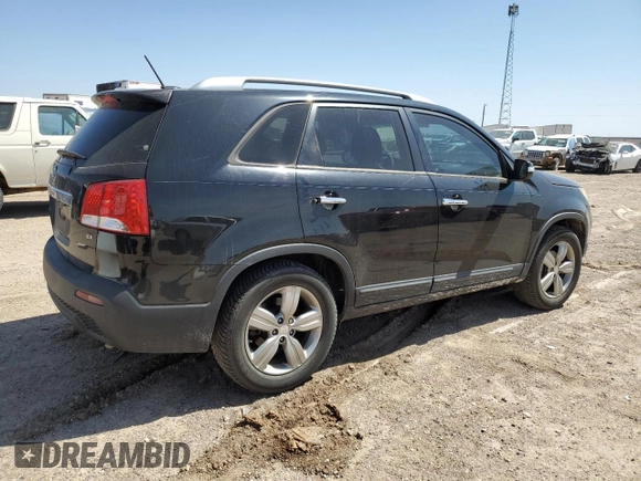 2013 Kia Sorento EX with VIN 5XYKU3A67DG362084, listed as a Copart auction lot 50075055 with 122,770 mi miles and Salvage Title. Bid and sale history available at DreamBid. Image 3.
