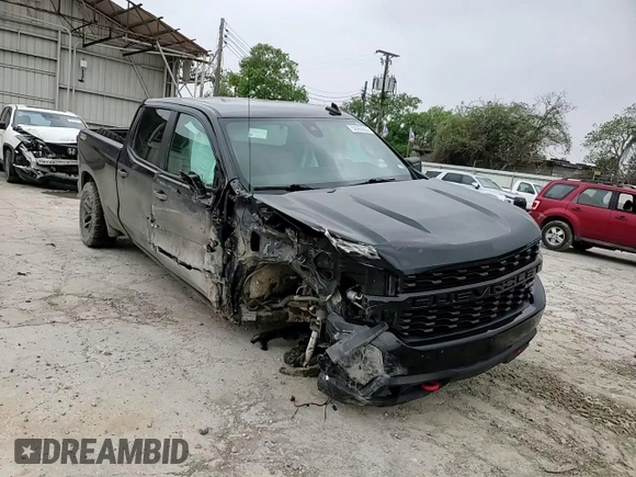 2021 Chevrolet Silverado 1500 Custom Trail Boss with VIN 1GCPYCEF5MZ296592, listed as a Copart auction lot 50968655 with 60,010 mi miles and Salvage Title. Bid and sale history available at DreamBid. Image 10.