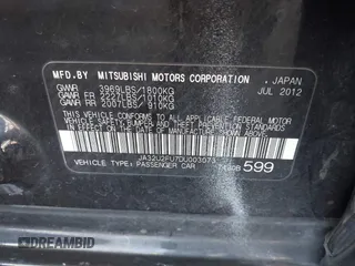 2013 Mitsubishi Lancer ES with VIN JA32U2FU7DU003073, listed as a IAAI auction lot 39353415 with 147,283 mi miles and . Bid and sale history available at DreamBid. Image 9.