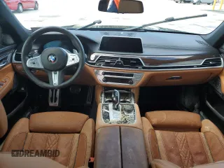 2022 BMW 7 Series 750i xDrive with VIN WBA7U2C01NCK83702, listed as a Copart auction lot 74327704 with Not provided miles and Salvage title. Bid and sale history available at DreamBid. Image 8.