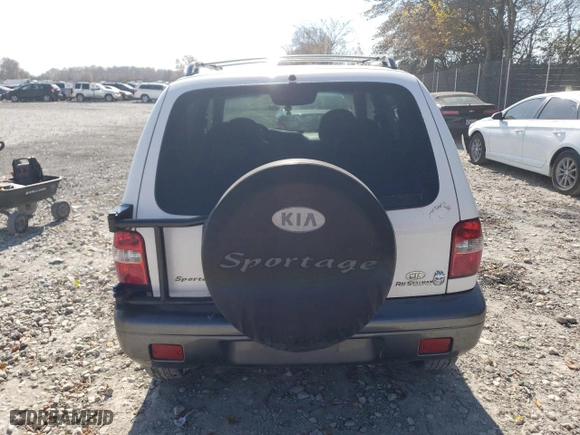2002 Kia Sportage with VIN KNDJB723025137038, listed as a Copart auction lot 78737144 with 1,363 mi miles and Salvage Title. Bid and sale history available at carsss.com. Image 6.