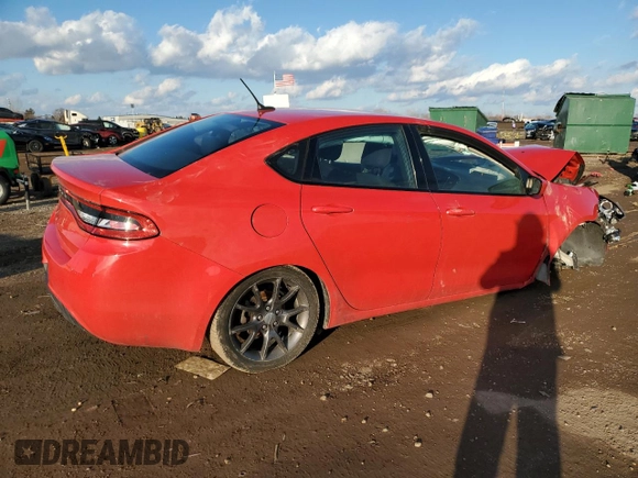 2016 Dodge Dart SE with VIN 1C3CDFAA4GD703989, listed as a Copart auction lot 46903015 with 165,134 mi miles and Salvage Title. Bid and sale history available at carsss.com. Image 3.