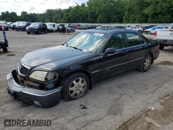 2002 Acura RL with VIN JH4KA96622C006520, listed as a Copart auction lot 63315055 with Not provided miles and Salvage title. Bid and sale history available at DreamBid. Image 1.