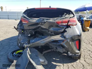 2019 Hyundai Veloster Turbo R-Spec with VIN KMHTH6AB8KU006287, listed as a Copart auction lot 79017114 with 71,751 mi miles and Salvage Title. Bid and sale history available at carsss.com. Image 6.