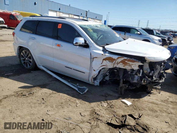 2017 Jeep Grand Cherokee Overland with VIN 1C4RJFCT3HC822900, listed as a Copart auction lot 48965335 with 0 mi miles and Clean Title. Bid and sale history available at carsss.com. Image 4.