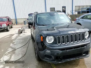 2018 Jeep Renegade Sport with VIN ZACCJBAB6JPH56241, listed as a Copart auction lot 54139495 with 152,693 mi miles and Salvage title. Bid and sale history available at DreamBid. Image 14.