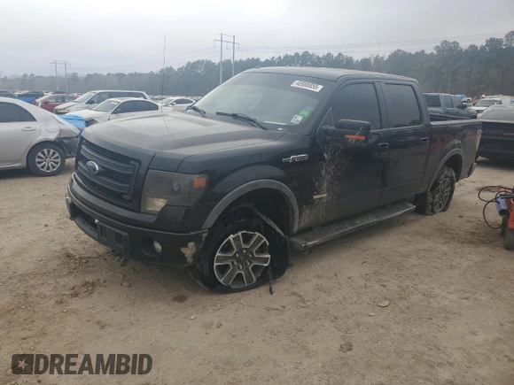 2013 Ford F-150 XL with VIN 1FTFW1ET4DKF46019, listed as a Copart auction lot 48988855 with 170,141 mi miles and Salvage Title. Bid and sale history available at carsss.com. Image 1.