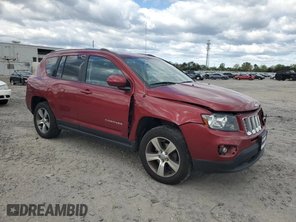 2017 Jeep Compass High Altitude with VIN 1C4NJDEBXHD128299, listed as a Copart auction lot 52846095 with 64,395 mi miles and Salvage Title. Bid and sale history available at DreamBid. Image 4.