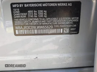 2020 BMW 5 Series 530i with VIN WBAJR3C09LWW65629, listed as a IAAI auction lot 41827147 with 24,324 mi miles and . Bid and sale history available at DreamBid. Image 9.