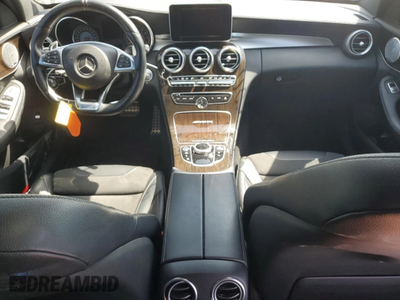 2017 Mercedes-Benz C 63 AMG with VIN 55SWF8GB6HU232905, listed as a Copart auction lot 52523195 with 78,396 mi miles and Salvage title. Bid and sale history available at DreamBid. Image 8.