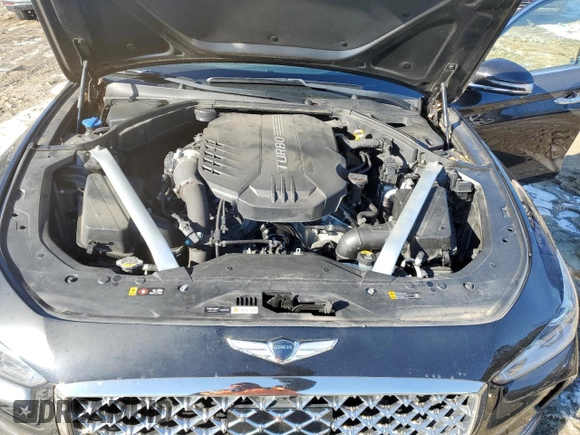 2019 Genesis G70 3.3T Advanced with VIN KMTG34LE9KU023200, listed as a Copart auction lot 88573435 with 26,847 mi miles and Salvage Title. Bid and sale history available at carsss.com. Image 12.