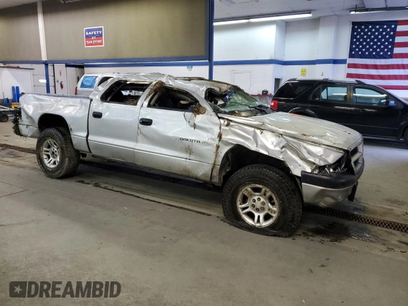 2002 Dodge Dakota Sport with VIN 1B7HG38NX2S509746, listed as a Copart auction lot 87681985 with 0 mi miles and Salvage Title. Bid and sale history available at carsss.com. Image 4.