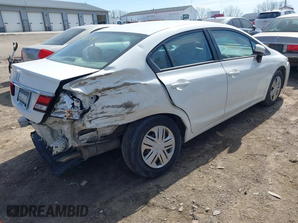 2015 Honda Civic LX with VIN 19XFB2F50FE051369, listed as a IAAI auction lot 41822555 with 87,523 mi miles. Bid and sale history available at carsss.com. Image 6.