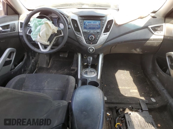 2013 Hyundai Veloster w/Gray Int with VIN KMHTC6AD0DU126717, listed as a Copart auction lot 65536944 with 89,662 mi miles and Salvage title. Bid and sale history available at DreamBid. Image 8.