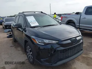 2024 Toyota Corolla Cross Hybrid S with VIN 7MUFBABG7RV032335, listed as a IAAI auction lot 42280694 with 23,515 mi miles and . Bid and sale history available at DreamBid. Image 1.