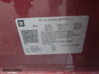 2020 GMC Yukon XL Denali with VIN 1GKS1HKJ7LR170497, listed as a IAAI auction lot 41562109 with 97,357 mi miles. Bid and sale history available at carsss.com. Image 9.