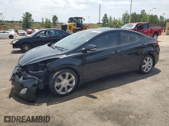 2013 Hyundai Elantra Limited z VIN 5NPDH4AE7DH344218, wystawiony jako Copart lot #57230455 z przebiegiem 208 034 mil mil oraz Szkoda całkowita • Salvage title. Historia ofert i sprzedaży dostępna na DreamBid. Obrazek 1.