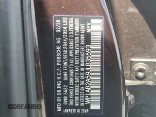 2018 Porsche Macan S z VIN WP1AB2A59JLB35593, wystawiony jako Copart lot #56154235 z przebiegiem Nie podano mil oraz Czysty tytuł • Clean title. Historia ofert i sprzedaży dostępna na DreamBid. Obrazek 13.