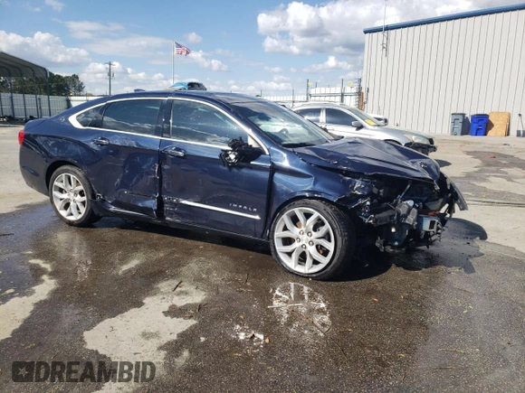 2018 Chevrolet Impala Premier with VIN 2G1125S37J9146141, listed as a Copart auction lot 48738635 with 108,377 mi miles and Salvage Title. Bid and sale history available at DreamBid. Image 4.