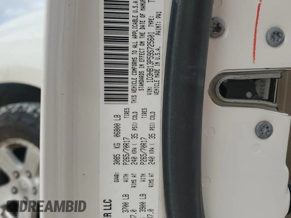 2009 Dodge 1500 TRX with VIN 1D3HB13P59S725601, listed as a Copart auction lot 86121834 with 47,534 mi miles and Salvage title. Bid and sale history available at DreamBid. Image 12.
