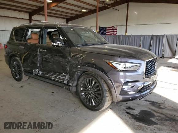 2024 Infiniti QX80 SENSORY with VIN JN8AZ2BC3R9500177, listed as a Copart auction lot 78130404 with 18,016 mi miles and Salvage Title. Bid and sale history available at carsss.com. Image 4.