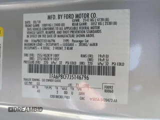 2018 Ford Mustang GT with VIN 1FA6P8CF7J5146796, listed as a IAAI auction lot 42111287 with Not Provided miles. Bid and sale history available at carsss.com. Image 9.