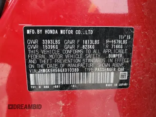 2016 Honda Fit LX z VIN JHMGK5H56GX010389, wystawiony jako Copart lot #60806645 z przebiegiem 162 670 mil mil oraz Czysty tytuł • Clean title. Historia ofert i sprzedaży dostępna na DreamBid. Obrazek 12.