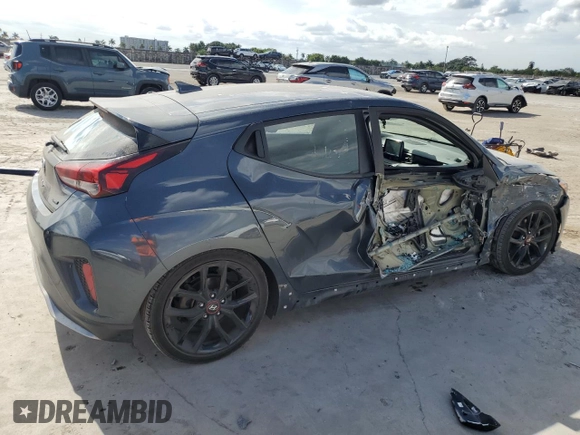 2019 Hyundai Veloster Turbo z VIN KMHTH6AB4KU007744, wystawiony jako Copart lot #88815645 z przebiegiem 88 738 mil mil oraz Nie do naprawy • Non repairable. Historia ofert i sprzedaży dostępna na DreamBid. Obrazek 3.