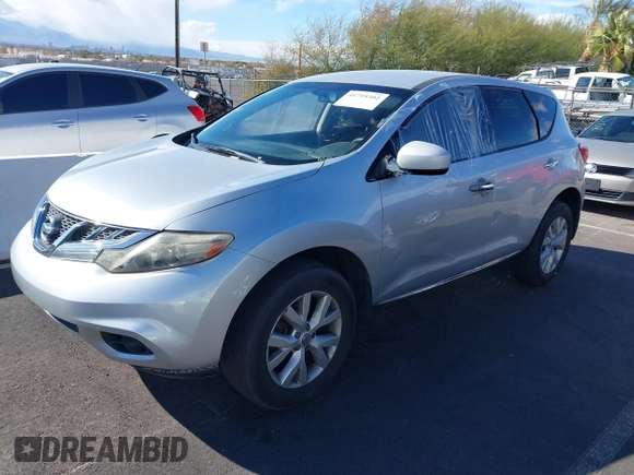 2013 Nissan Murano SV with VIN JN8AZ1MW2DW317056, listed as a IAAI auction lot 41795302 with 101,425 mi miles. Bid and sale history available at carsss.com. Image 2.