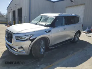 2021 Infiniti QX80 LUXE with VIN JN8AZ2AE0M9271825, listed as a Copart auction lot 47971325 with 86,378 mi miles and Salvage Title. Bid and sale history available at carsss.com. Image 1.