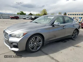 2015 Infiniti Q50 Premium with VIN JN1BV7AR7FM392009, listed as a Copart auction lot 55526505 with 110,884 mi miles and Salvage title. Bid and sale history available at DreamBid. Image 1.