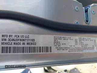 2022 Jeep Compass Latitude Lux с VIN 3C4NJDFB0NT171103, выставлен на аукционе IAAI как лот 41857327 с пробегом 17 940 миль миль и . История ставок и продаж доступна на DreamBid. Изображение 9.