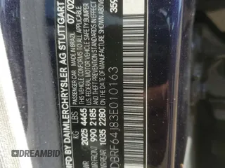 2003 Mercedes-Benz C 320 with VIN WDBRF64J83E010163, listed as a Copart auction lot 68478564 with Not Provided miles and Salvage Title. Bid and sale history available at DreamBid. Image 12.