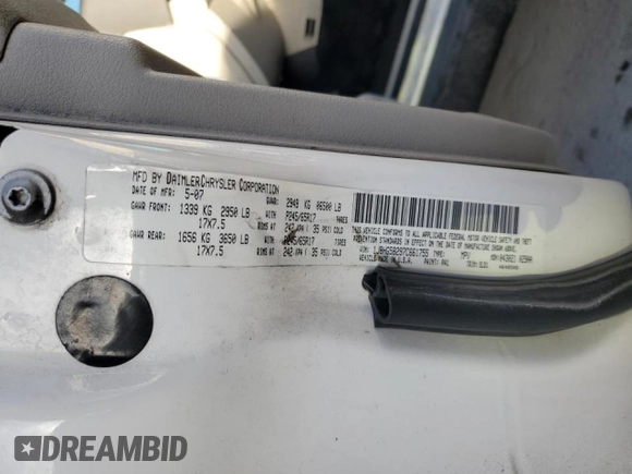 2007 Jeep Commander Limited z VIN 1J8HG58297C661755, wystawiony jako Copart lot #47637595 z przebiegiem 270 190 mil mil oraz Szkoda całkowita • Salvage title. Historia ofert i sprzedaży dostępna na DreamBid. Obrazek 14.