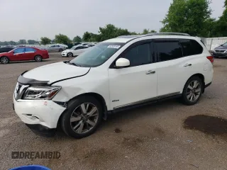 2014 Nissan Pathfinder SV Hybrid with VIN 5N1CR2MM3EC635727, listed as a Copart auction lot 62838105 with 231,514 mi miles and Clean title. Bid and sale history available at DreamBid. Image 1.