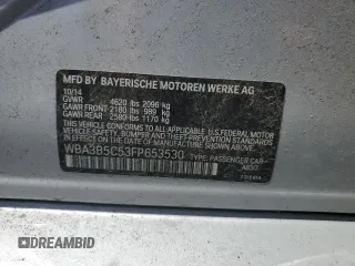 2015 BMW 3 Series 328i xDrive с VIN WBA3B5C53FP653530, выставлен на аукционе Copart как лот 61859315 с пробегом 92 041 миль миль и Списание • Salvage title. История ставок и продаж доступна на DreamBid. Изображение 12.