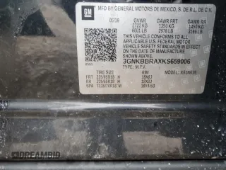 2019 Chevrolet Blazer with VIN 3GNKBBRAXKS659006, listed as a Copart auction lot 60274825 with 152,427 mi miles and Salvage title. Bid and sale history available at DreamBid. Image 13.