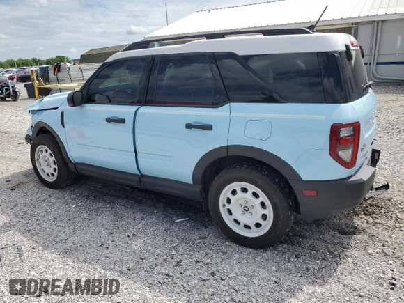 2023 Ford Bronco Sport Heritage with VIN 3FMCR9G68PRD23204, listed as a Copart auction lot 56588845 with 25,990 mi miles and Salvage title. Bid and sale history available at DreamBid. Image 2.