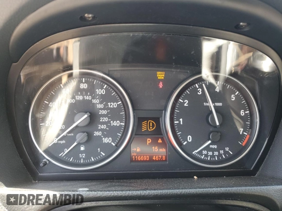 2009 BMW 3 Series 328i xDrive with VIN WBAPK53589A643505, listed as a Copart auction lot 61724135 with 116,693 mi miles and Salvage title. Bid and sale history available at DreamBid. Image 9.