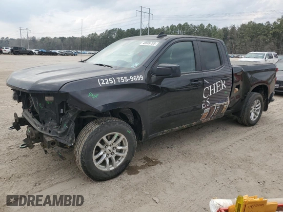 2021 Chevrolet Silverado 1500 RST with VIN 1GCRYEED0MZ208468, listed as a Copart auction lot 48909765 with 121,151 mi miles and Salvage Title. Bid and sale history available at DreamBid. Image 1.