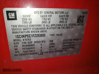 2015 Chevrolet Silverado 1500 LS with VIN 1GCVKPEC1FZ283895, listed as a Copart auction lot 52924095 with 170,676 mi miles and Clean Title. Bid and sale history available at carsss.com. Image 12.