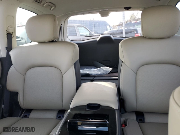 2023 Infiniti QX80 LUXE with VIN JN8AZ2AE9P9301022, listed as a Copart auction lot 86512384 with 0 mi miles and Salvage Title. Bid and sale history available at carsss.com. Image 10.