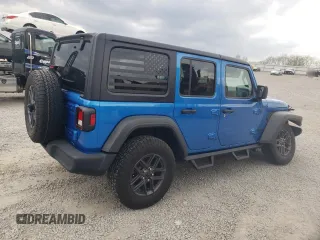2024 Jeep Wrangler Sport S z VIN 1C4PJXDN9RW124207, wystawiony jako Copart lot #52869285 z przebiegiem 13 613 mil mil oraz Szkoda całkowita • Salvage title. Historia ofert i sprzedaży dostępna na DreamBid. Obrazek 3.