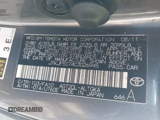 2012 Scion tC with VIN JTKJF5C74C3026945, listed as a IAAI auction lot 41757437 with 104,039 mi miles. Bid and sale history available at carsss.com. Image 9.